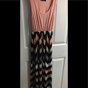 Chevron Maxi Dress S
